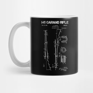 World War 2 Weapon Blueprint M1 Garand Rifle Mug